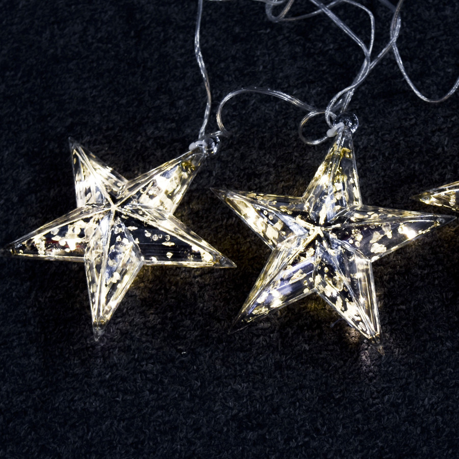 3 luces Estrellas Plateadas Alparamis