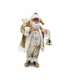 Adorno de Papá Noel Dorado 27 cm Alparamis
