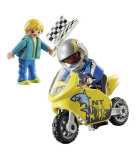 Playmobil Special Plus Chicos Con Moto De Carreras