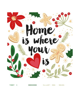 Servilletas 33 x 33 cm Home Xmas