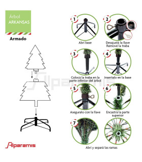 Árbol de Navidad 1.20 m Alparamis Arkansas