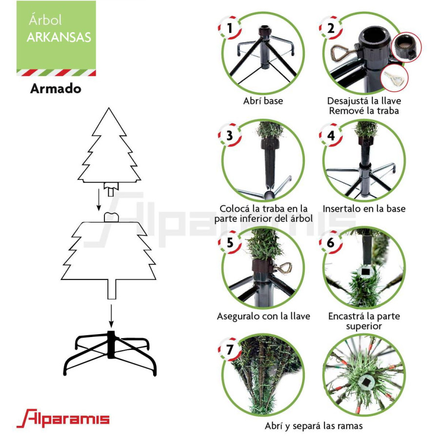 Árbol de Navidad 1.20 m Alparamis Arkansas