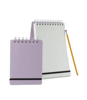 Anotador Studio A6 Liso De Cuero Reciclado Lila