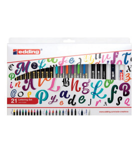 Set Creativo Edding Para Lettering 21 Colores