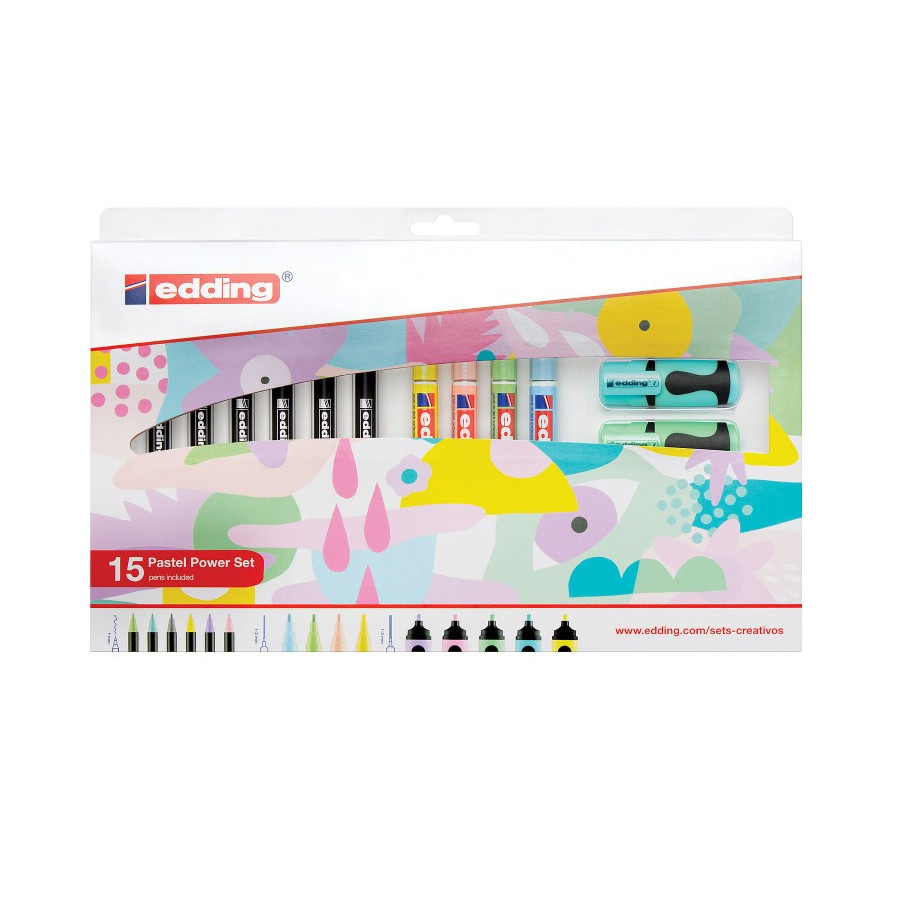 Set Creativo Edding Pastel Power 15 Piezas