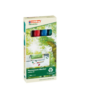 Marcador Permanente Edding Ecoline 22 4 colores