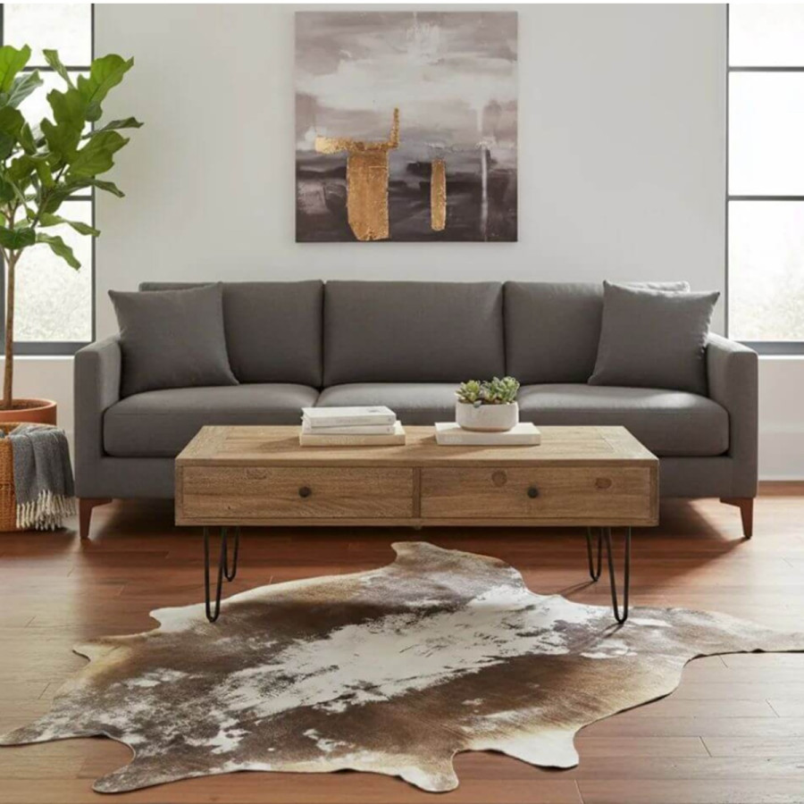 Cuero Vacuno Vintage Oscuro 1.60 m * 2.10 m