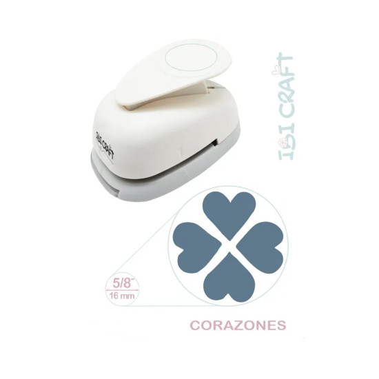 Perforadora Artística 17 mm Corazones Ibicraft