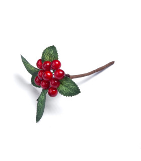 Adorno Mini Pick de Bayas Rojas 10 cm Alparamis L24-197