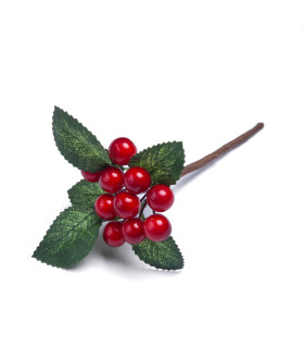 Adorno Mini Pick de Bayas Rojas 10 cm Alparamis L24-197