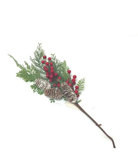 Adorno Rama de Bayas y Piñas 60 cm Alparamis FX23-140