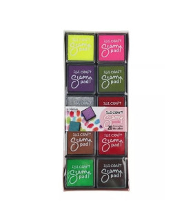 Set de 20 Almohadillas de Colores para Sellos 4 x 4 cm Ibicraft