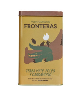 Lata Yerba Mate Fronteras 500 gr poleo y cardamomo
