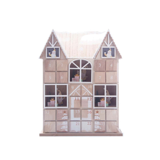 Calendario de Adviento de Madera con Luz LED 37 cm Alparamis