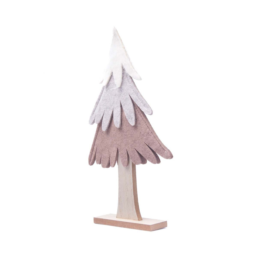 Adorno de Pino de Madera y Tela 30 cm Alparamis