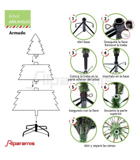 Árbol de Navidad 2.10 m Alparamis Arkansas