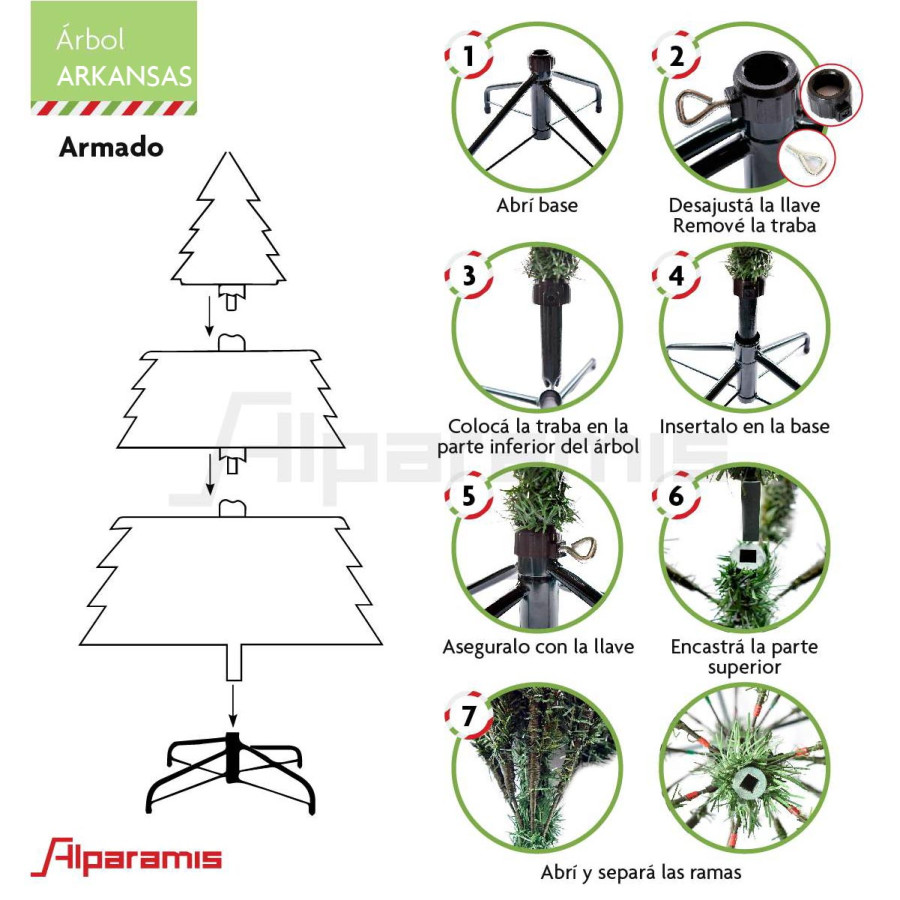 Árbol de Navidad 2.10 m Alparamis Arkansas