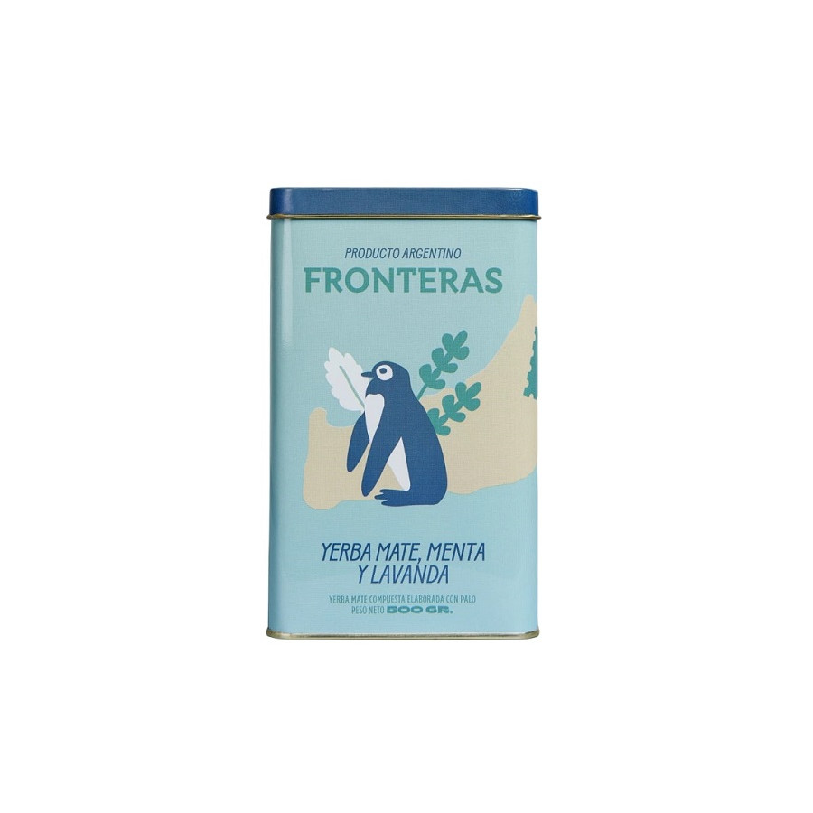 Lata Yerba Mate Fronteras 500 gr menta y lavanda