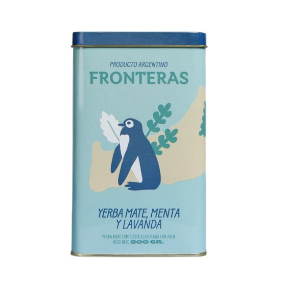 Lata Yerba Mate Fronteras 500 gr menta y lavanda