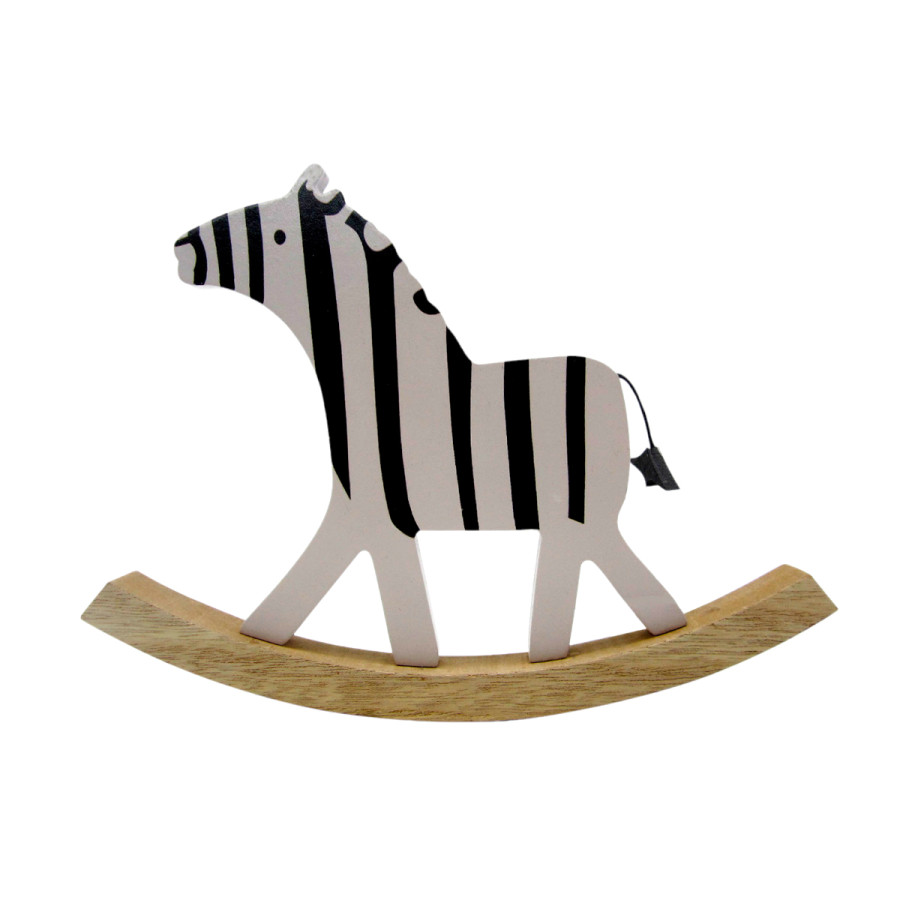 Adorno de Madera Cebra 22 x 16 cm