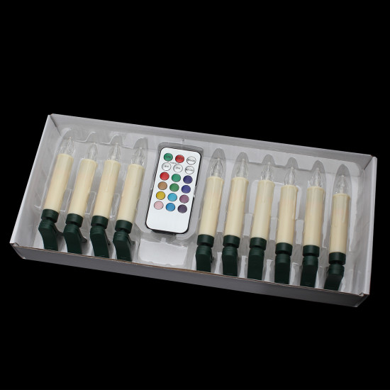 Set de 10 Velas LED con Funciones Color 6 cm Alparamis