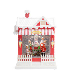 Adorno de Casita de Santa con LED 25 cm Alparamis