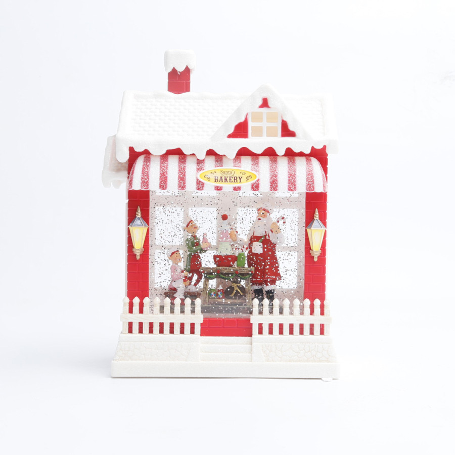 Adorno de Casita de Santa con LED 25 cm Alparamis