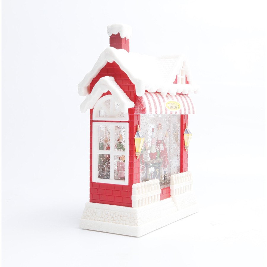 Adorno de Casita de Santa con LED 25 cm Alparamis