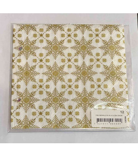 Servilletas 33 x 33 cm Golden Snow Xmas