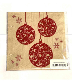 Servilletas Recicladas 33 x 33 cm Baubles Xmas