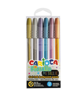 Bolígrafos de Colores Metálicos Carioca Fiorella x 6