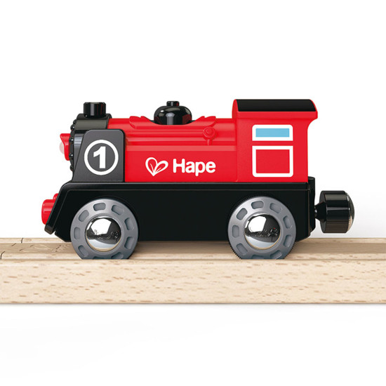 Locomotora Roja a Pilas para Tren de Juguete Hape