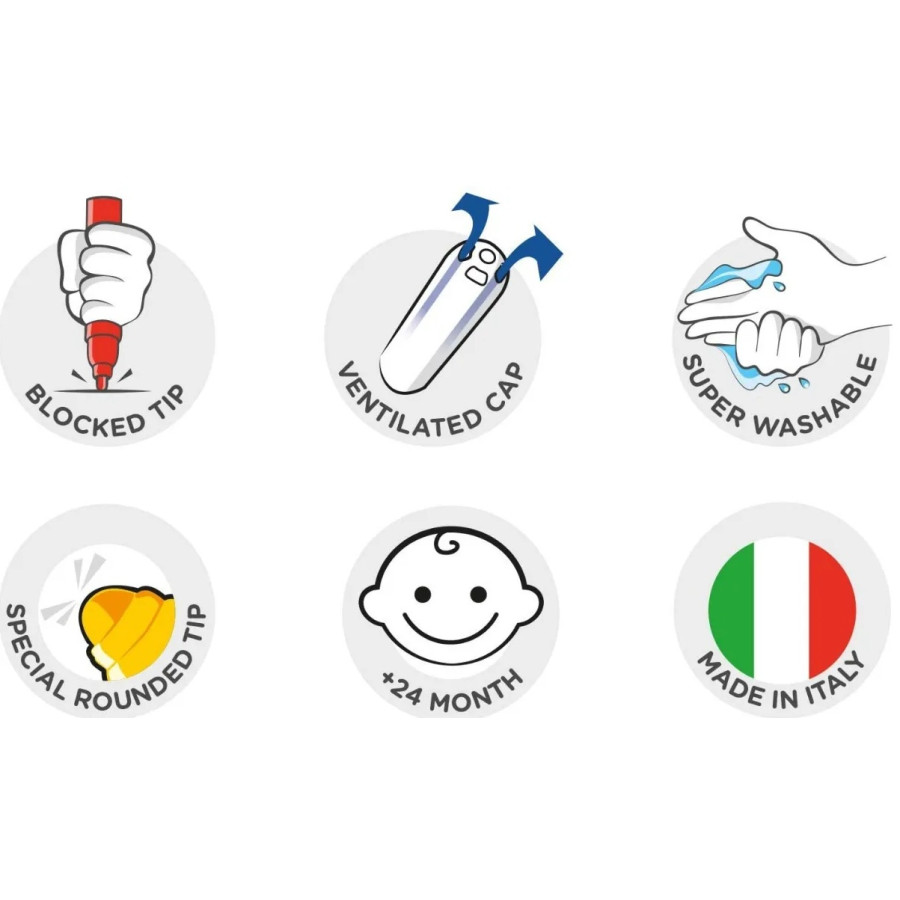 Marcadores Teddy Baby Carioca x 12