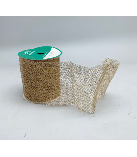Red Metalizada Dorada 8 cm x 10 metros