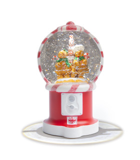 Esfera de Nieve con LED de Gingerbread Men 19 cm Alparamis