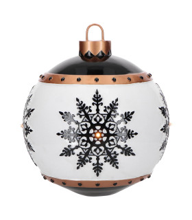 Adorno Bola Gigante con Copos y Luz LED 28 cm Alparamis