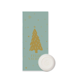 Caja Jabón Stamping Navidad Verde