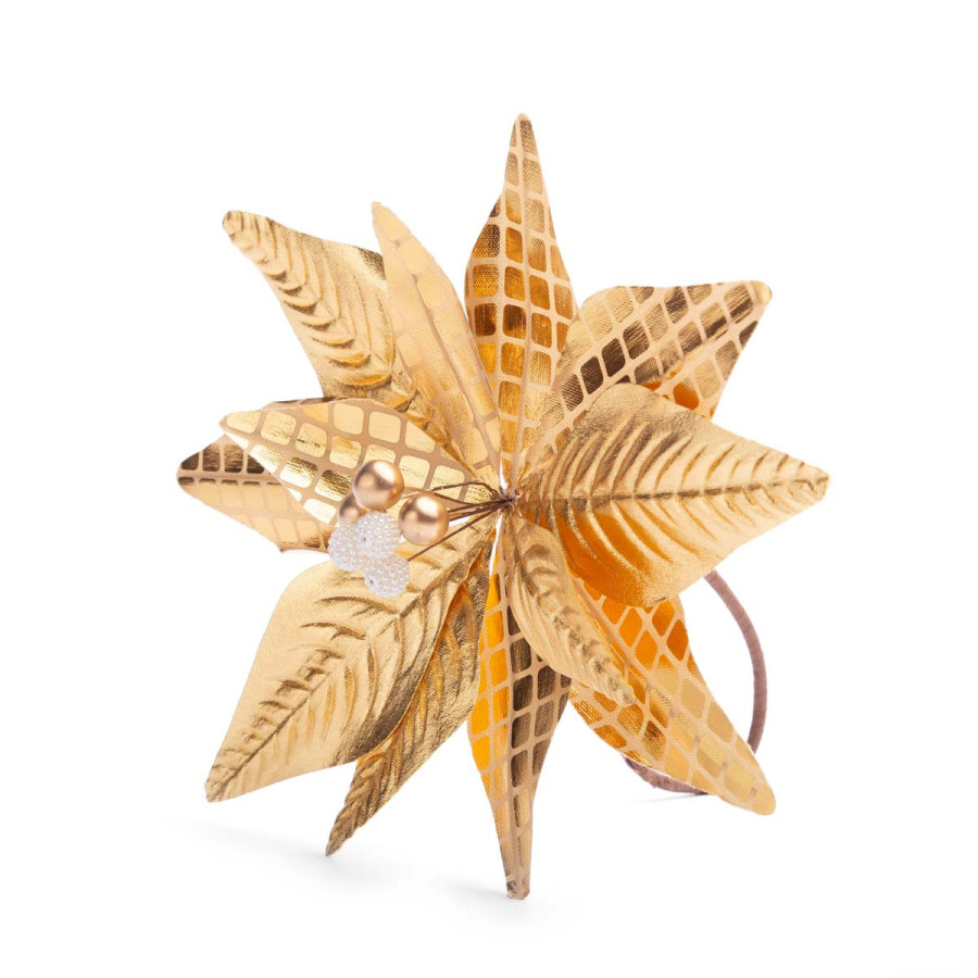 Adorno Estrella Federal Dorada 23 cm Alparamis A24-3949