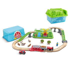 Set de Tren de Juguete en el Campo Hape