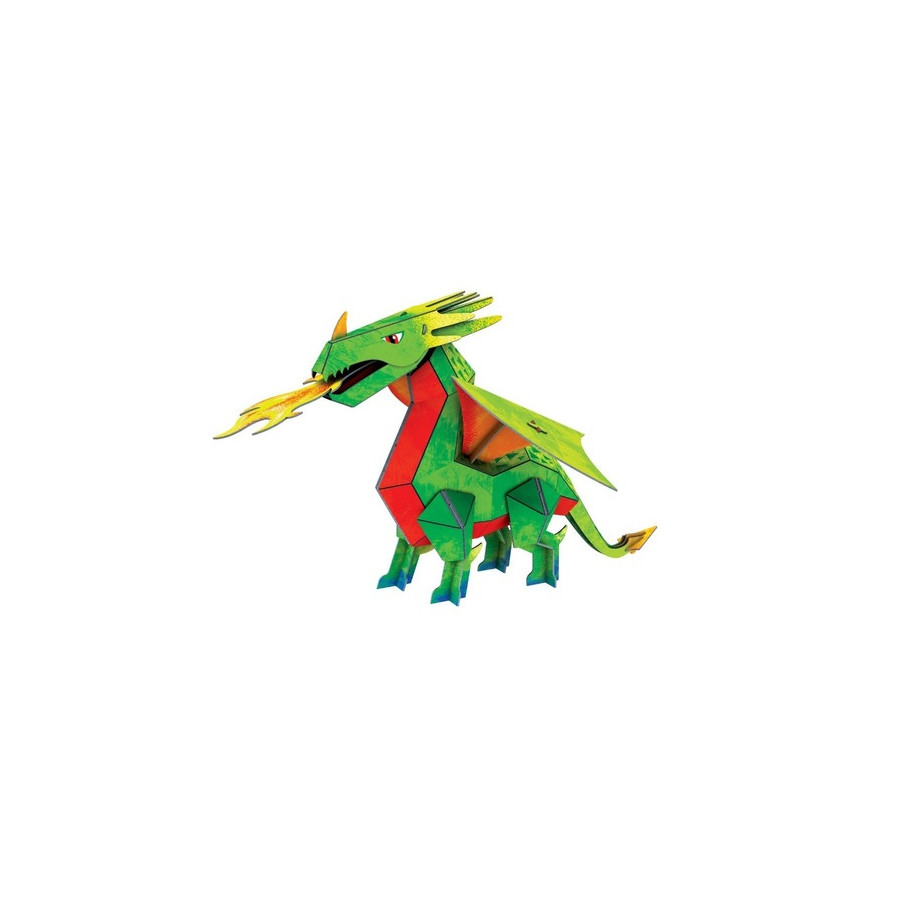 Libro Mas Puzzle 3D Dragon
