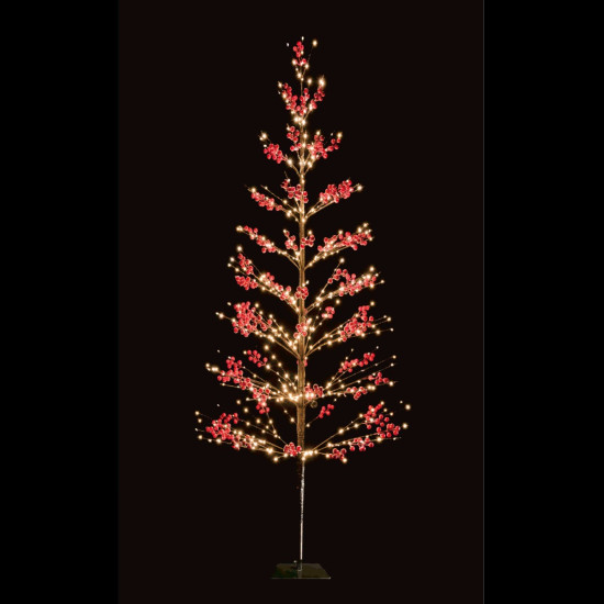 Árbol Rojo 210 cm y 975 Luces Cálidas Alparamis