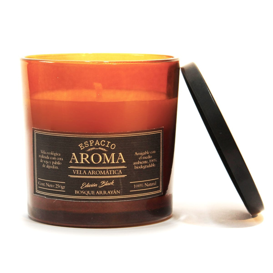 Vela de Soja Aromática 250 g Línea Black Arrrayán Espacio Aroma