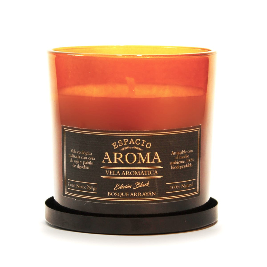 Vela de Soja Aromática 250 g Línea Black Arrrayán Espacio Aroma