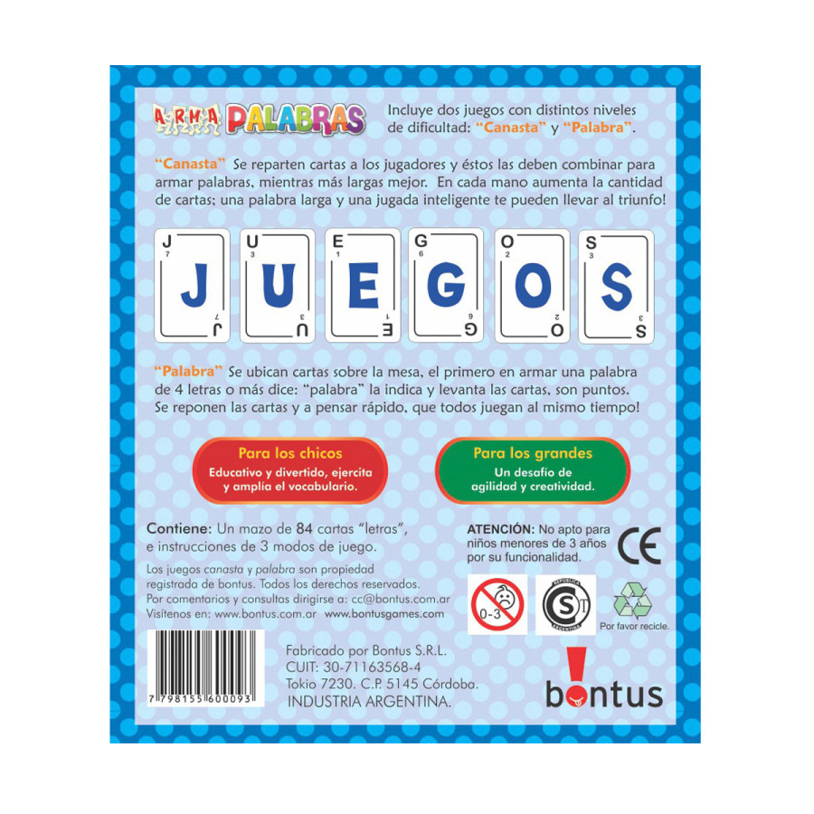 Juego de Cartas Armapalabras