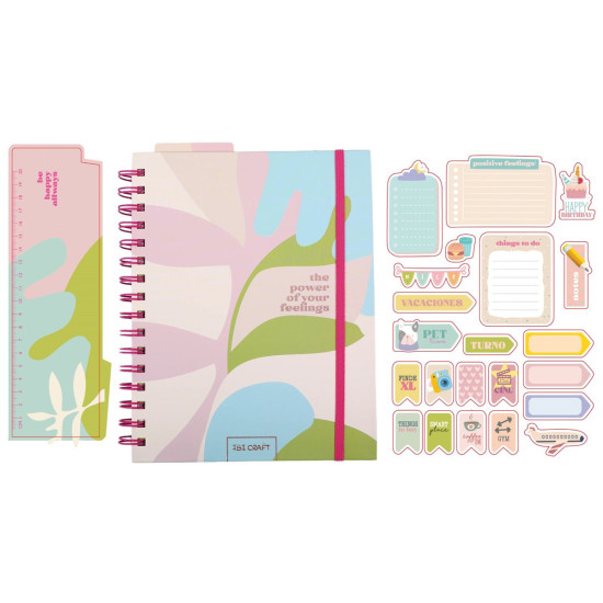 Cuaderno Espiralado Spirit con Sticker y Regla Ibicraft