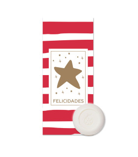 Caja Jabón Rayas Rojas