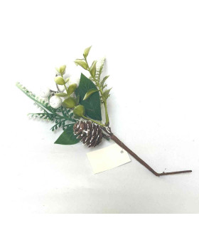 Adorno Pick de Bayas Blancas 28 cm Alparamis L24-13