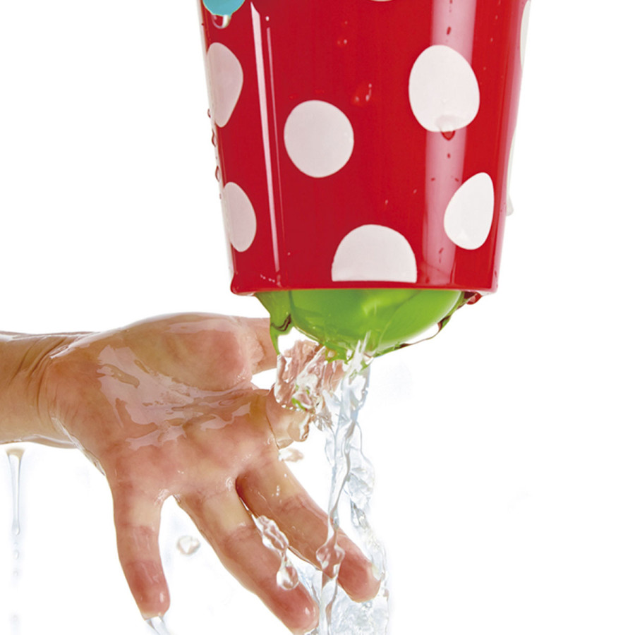 Juego de Baldes Alegres Hape Juguete para el Baño