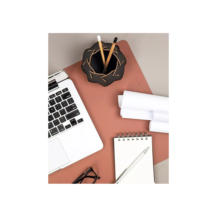 Anotador Studio A6 Liso De Cuero Reciclado Negro