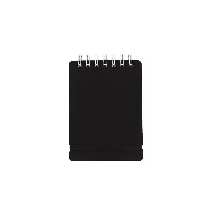 Anotador Studio A6 Liso De Cuero Reciclado Negro